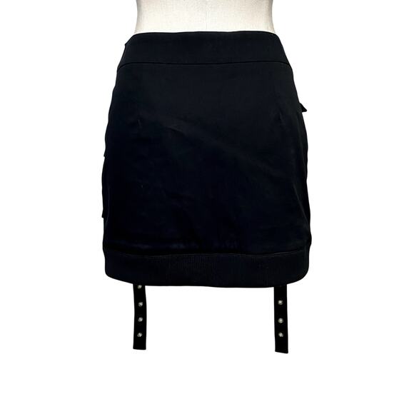 Poster Grl Emo Goth Metal Grunge Cargo Utility Zipper Strap Mini Skirt - Picture 9 of 12